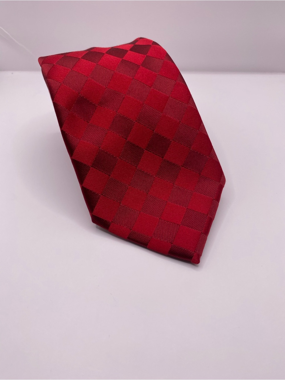 Donald J. Trump Red Checkered Silk Tie